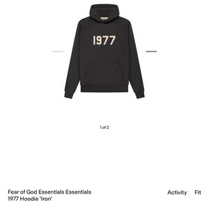 Fear of God Essentials Black 1977 Hoodie